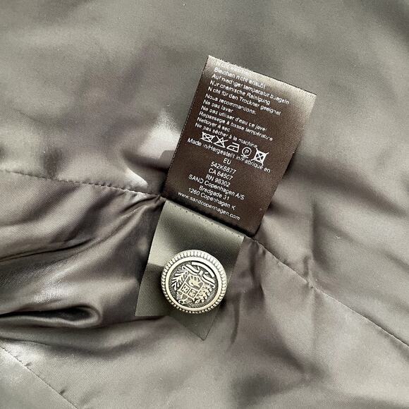 SAND Copenhagen Chili Tweed Jacket Size 38 Black Fringe - Picture 13 of 16